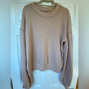 Free People Beach TGIF Slouch Fit Pullover Almond